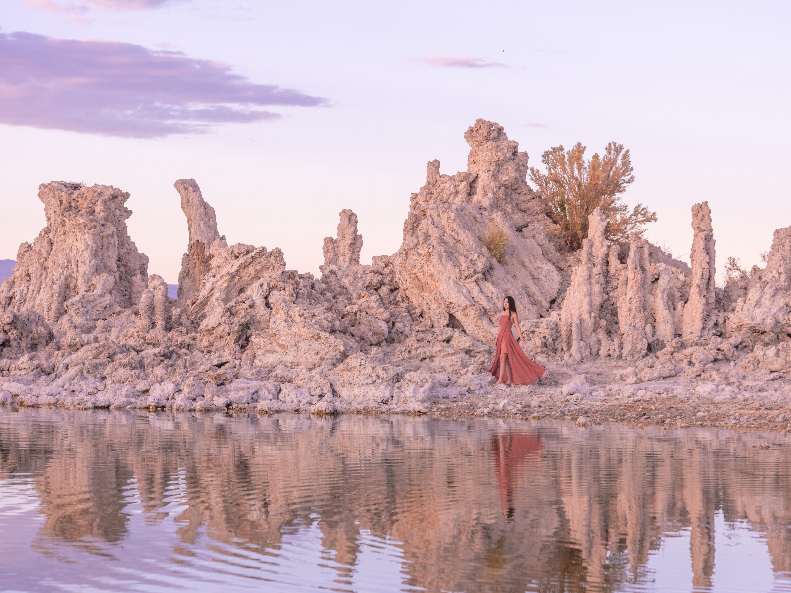 Girl at Mono Lake in California